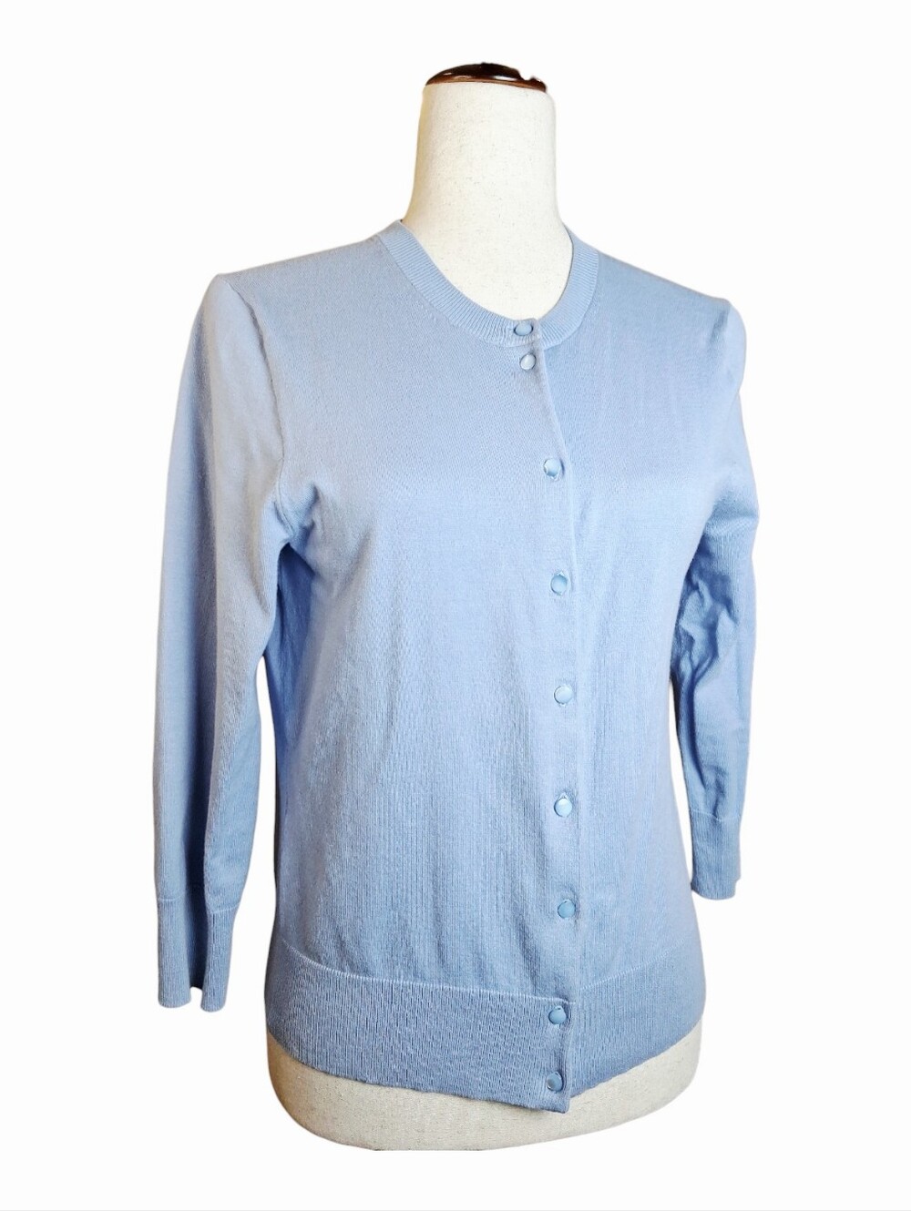Set of 3 - J. Crew Women's Pastel Blue, Pink, & Yellow Cotton Blend Cardigan M - Picture 2 of 7
